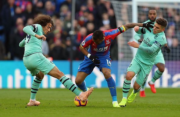 Torreira and Guendouzi in action vs Crystal Palace